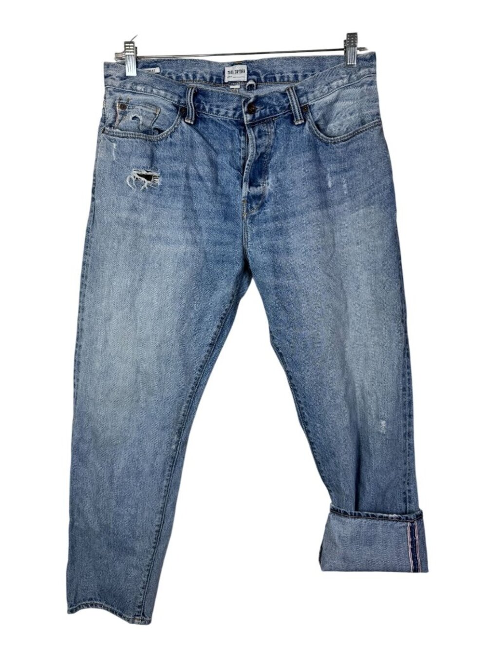 Todd Snyder Men Selvedge Denim Jeans 34x30 (29") Straight Fit Light Wash